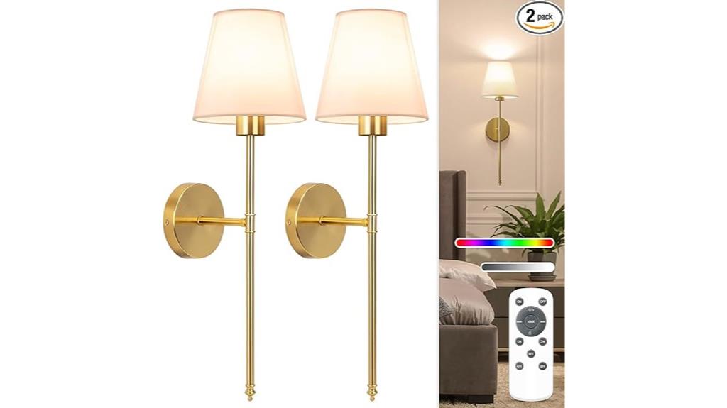 rechargeable wall sconce set