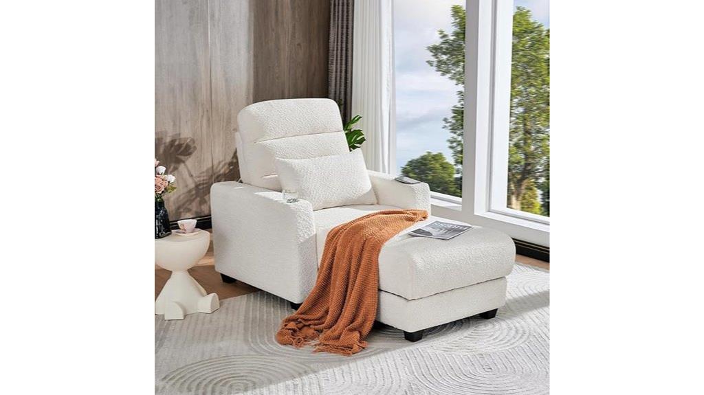 recliner with lumbar features