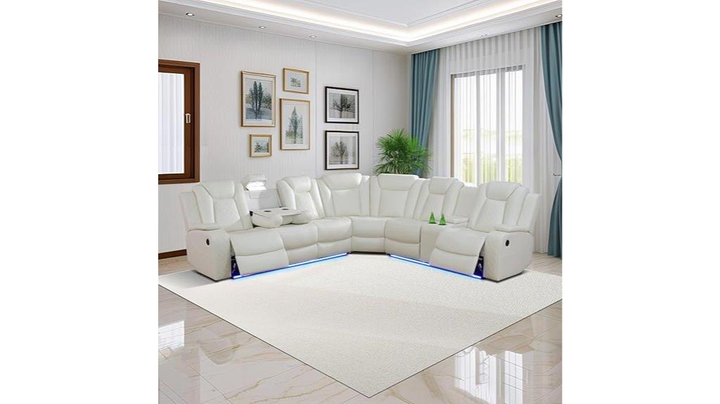 recliner with storage led