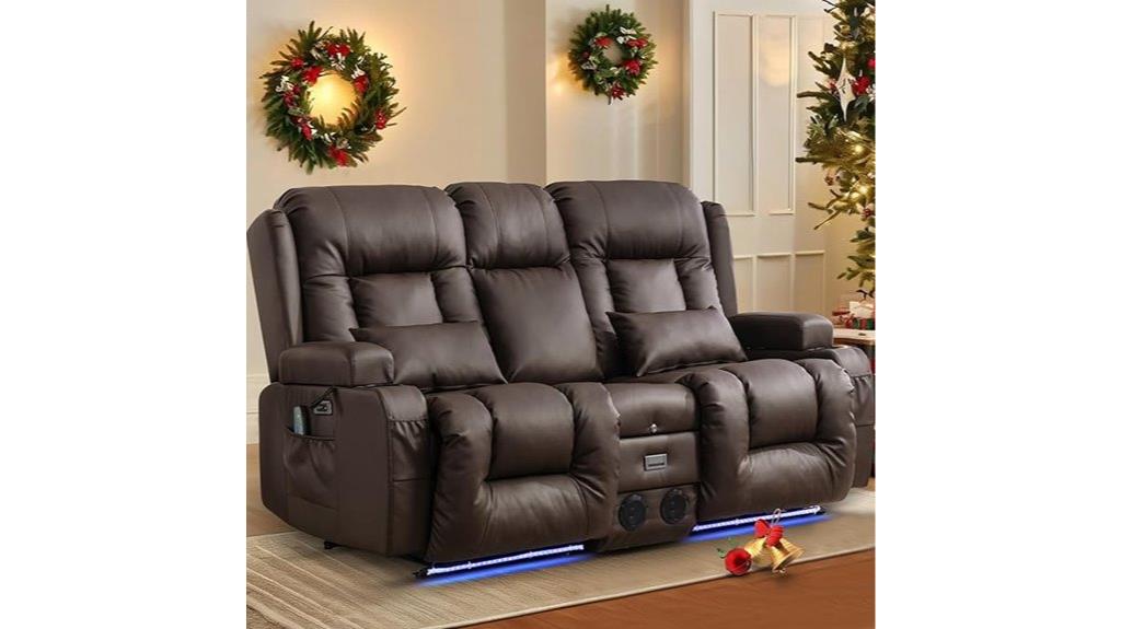 reclining massage heat sofa