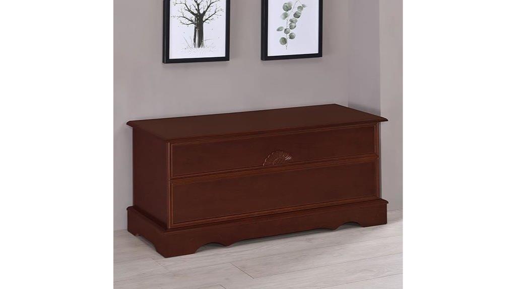 rectangular cedar storage chest