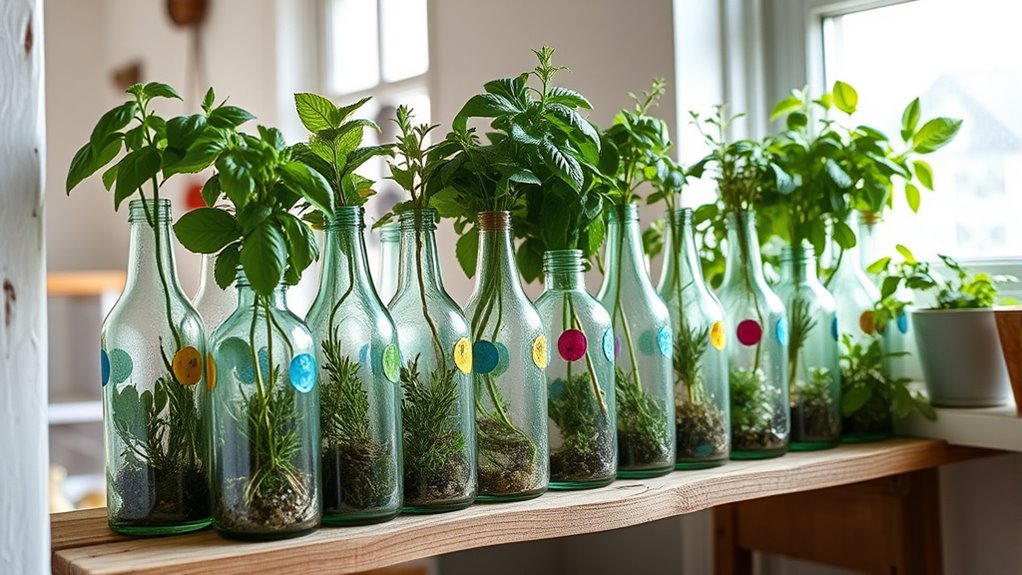 recycle bottles into planters