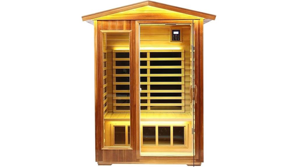 red cedar sauna features