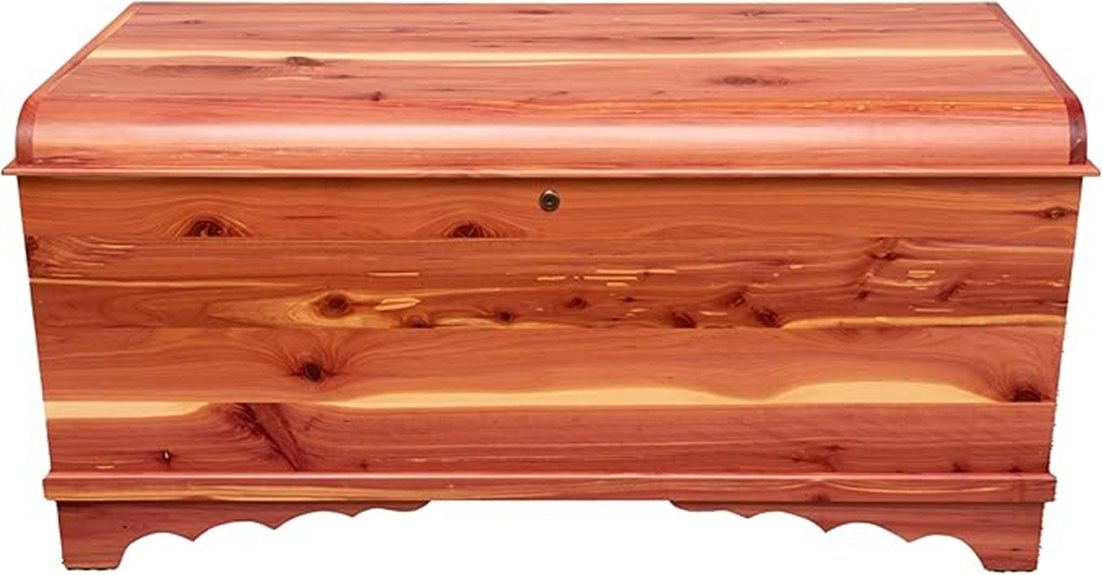 red cedar waterfall chest
