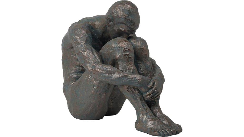 relaxed resin man sculpture