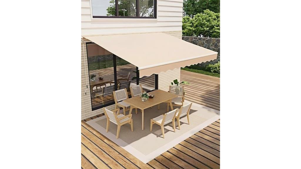 retractable aluminum fabric awning