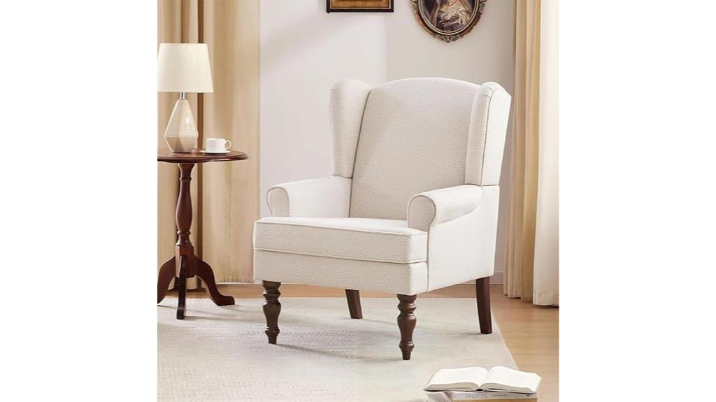 retro linen upholstered chair