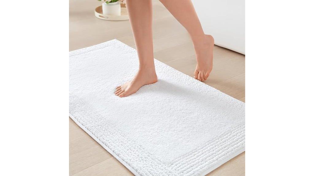 reversible cotton bathroom rug