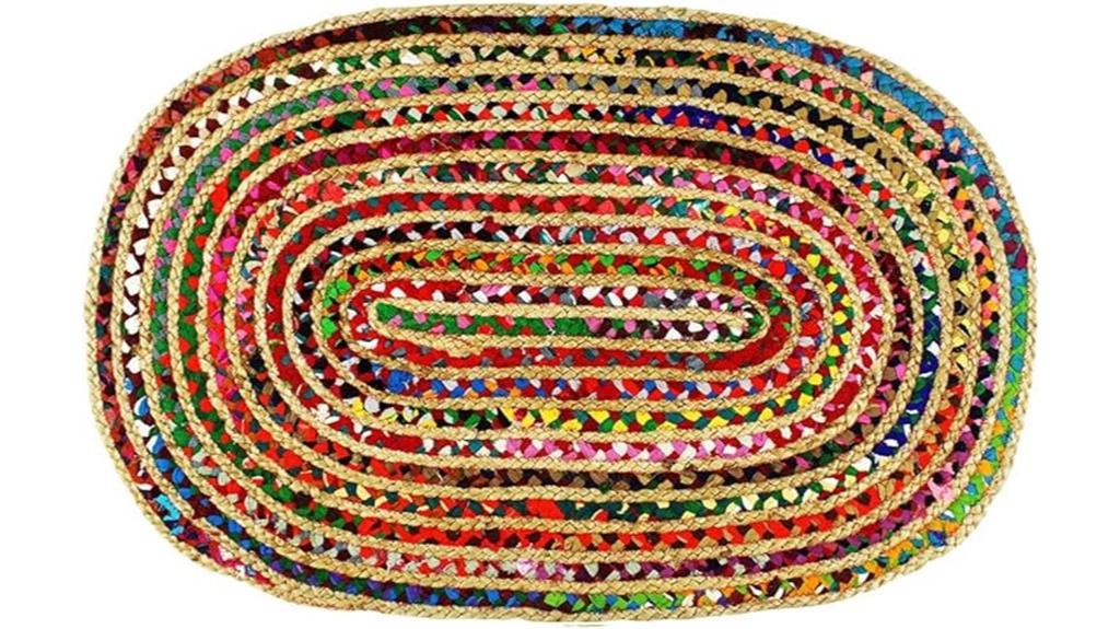 reversible cotton jute rug