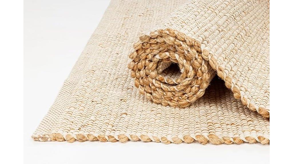 reversible jute cotton rug