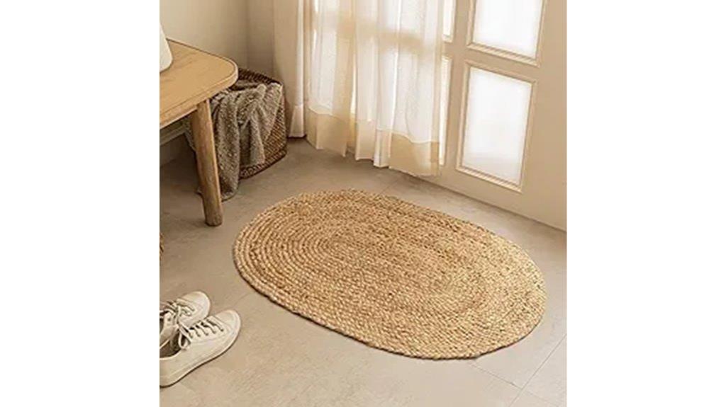reversible natural jute rug
