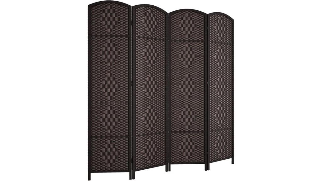 rose colored 4 panel divider