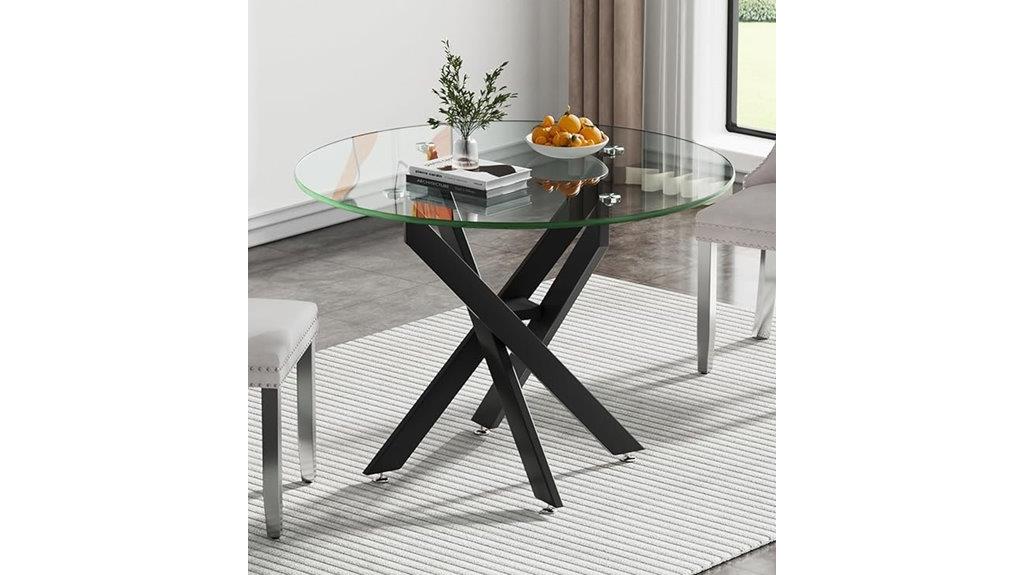 round black metal table