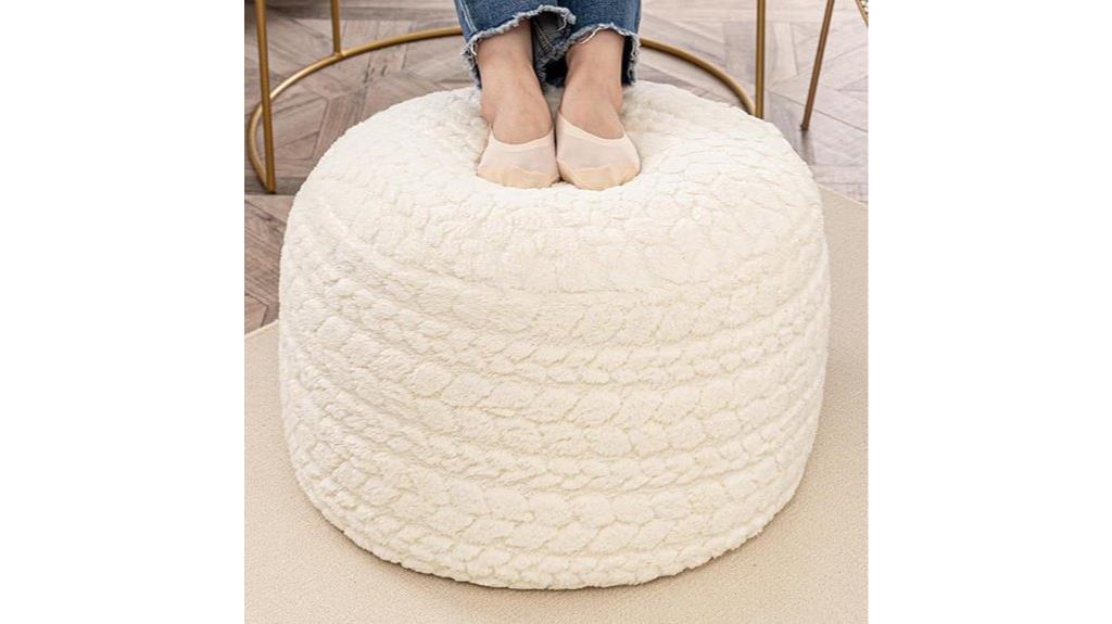 round boho floor ottoman