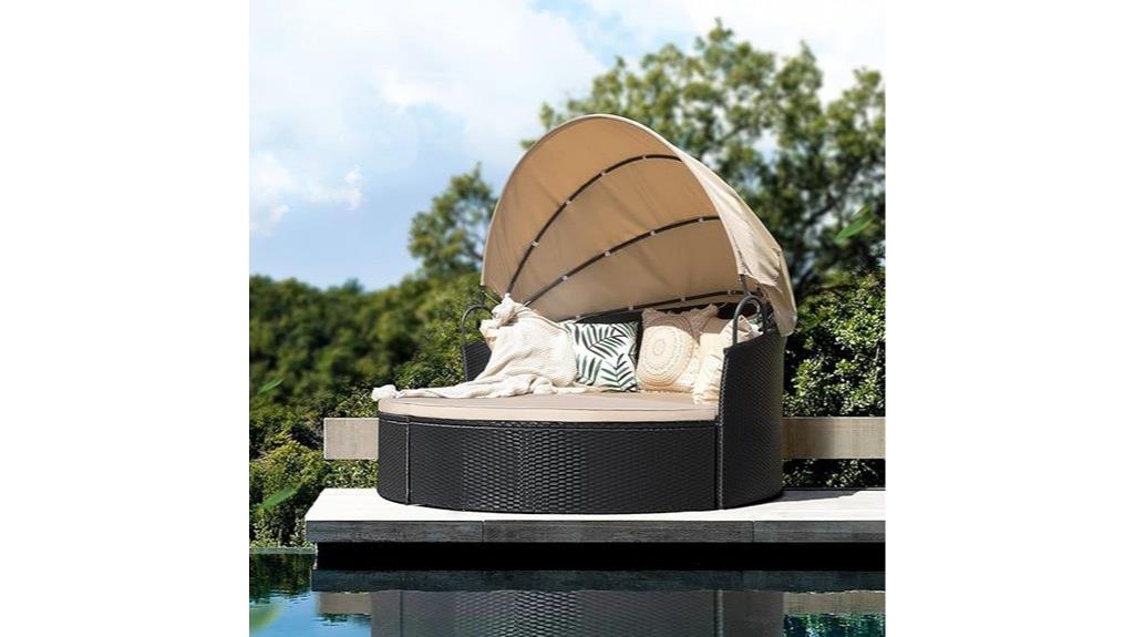round outdoor patio daybed