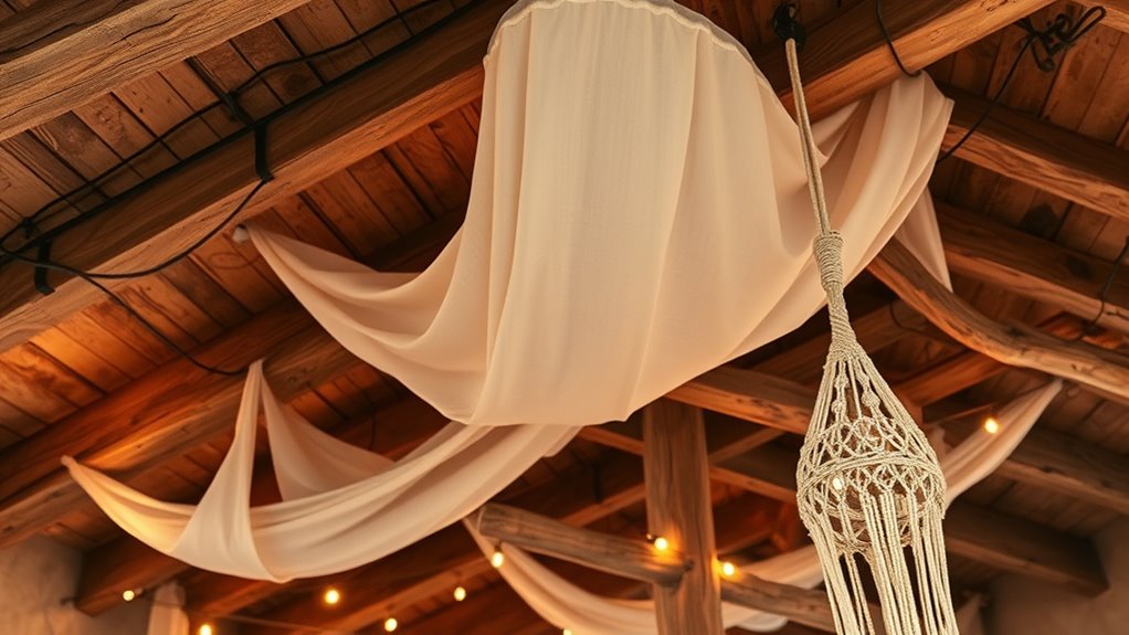 rustic beams enhance vintage charm