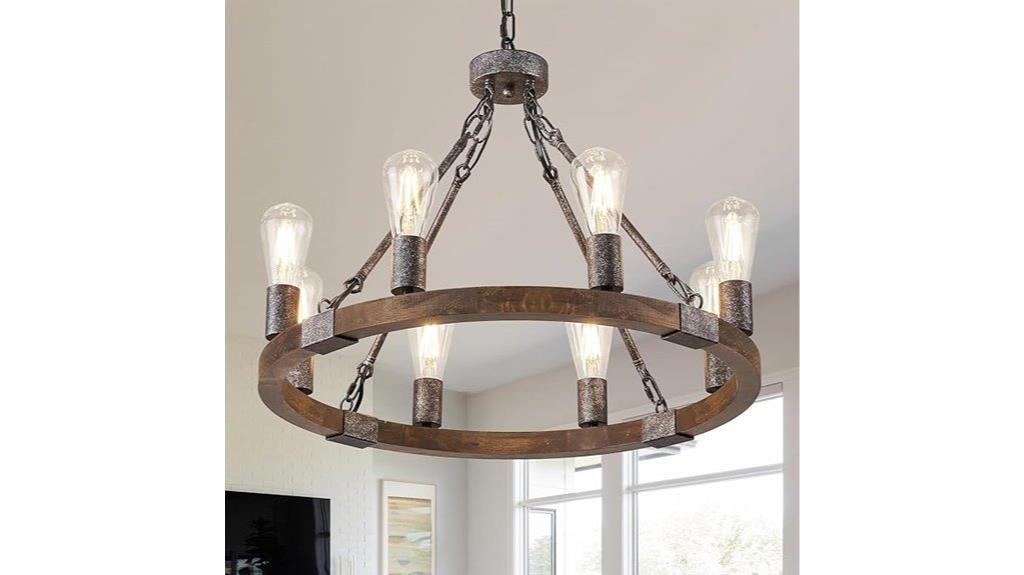 rustic black wagon chandelier