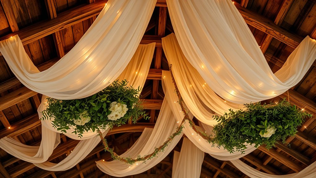 rustic boho ceiling accents