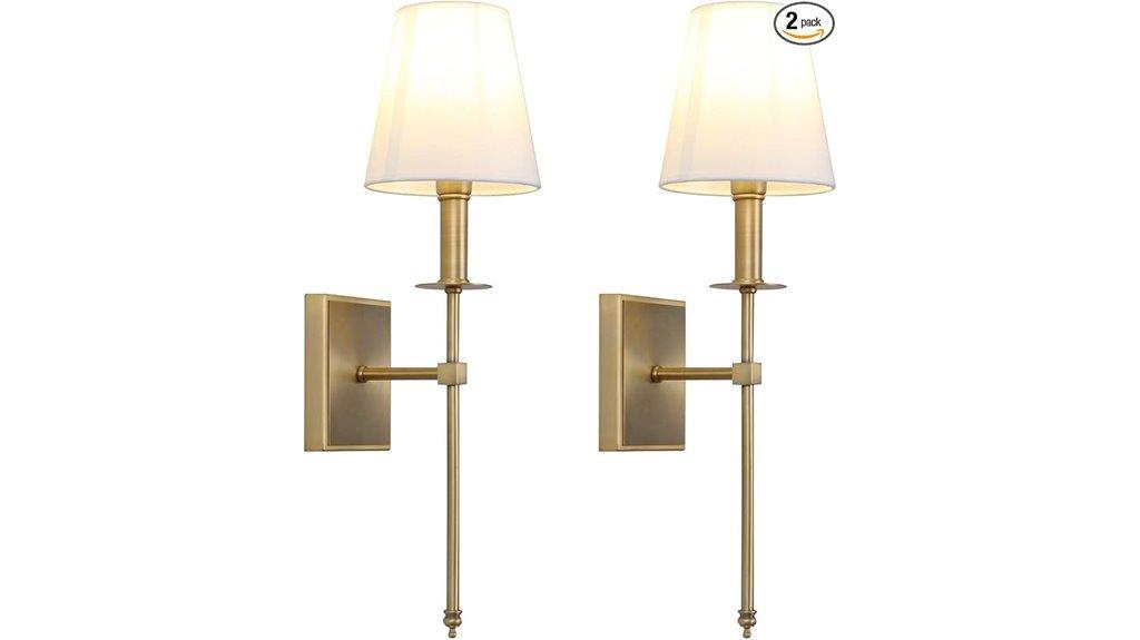 rustic brass wall sconces