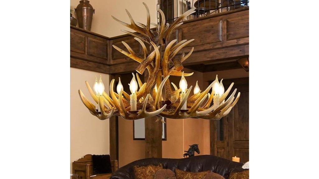 rustic deer antler lighting