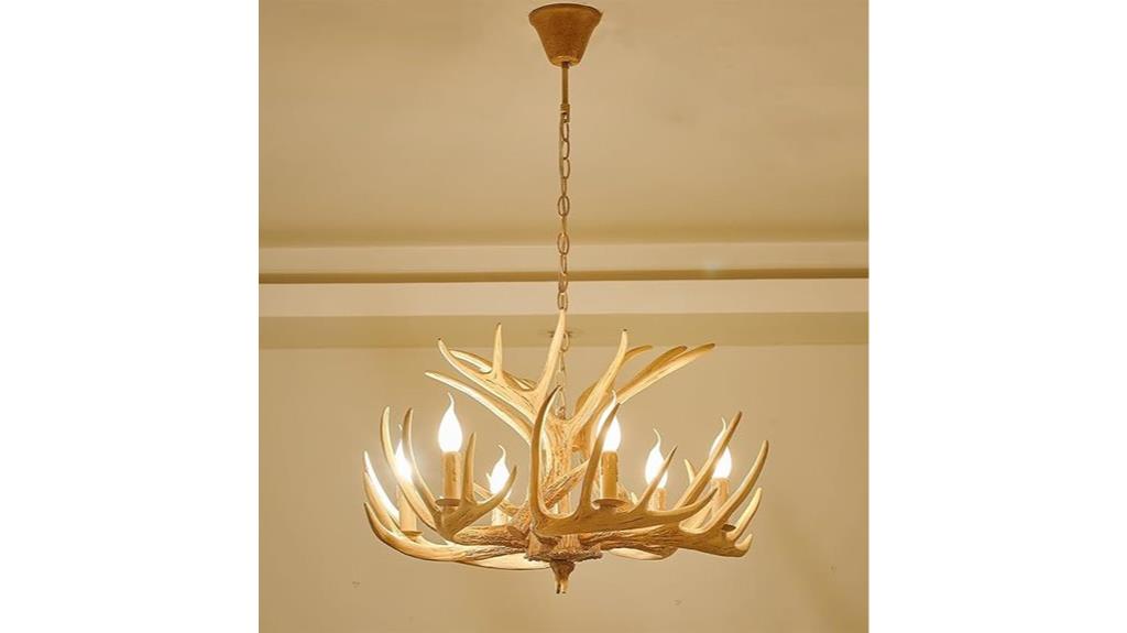 rustic deer antler lighting