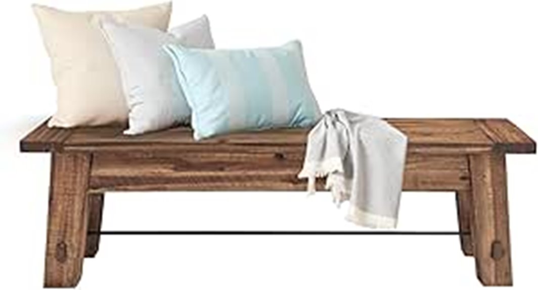 rustic durango farmhouse bench