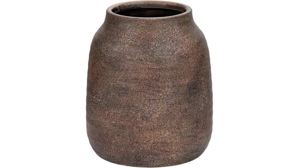 rustic handcrafted ceramic vase