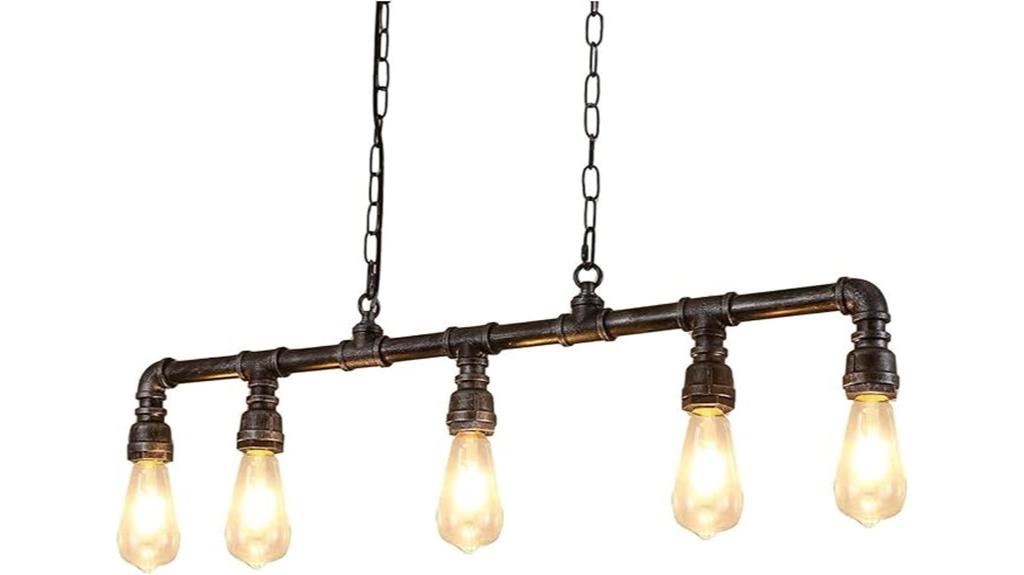 rustic industrial tube chandelier