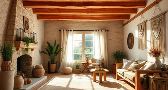 rustic natural wood accents