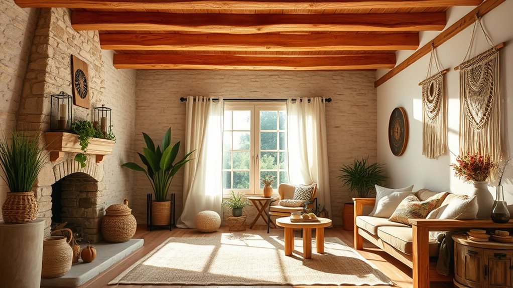 rustic natural wood accents