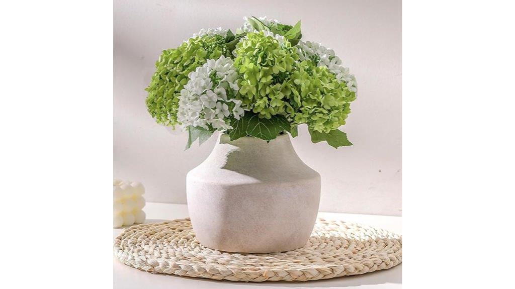 rustic off white ceramic vase