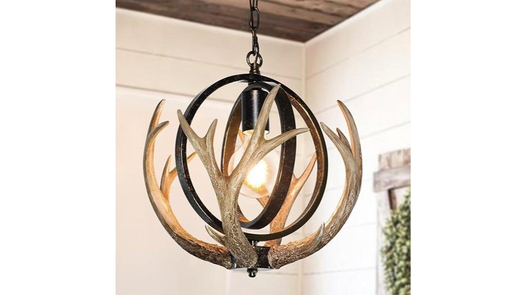 rustic resin antler chandelier