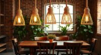 rustic rope pendant lighting