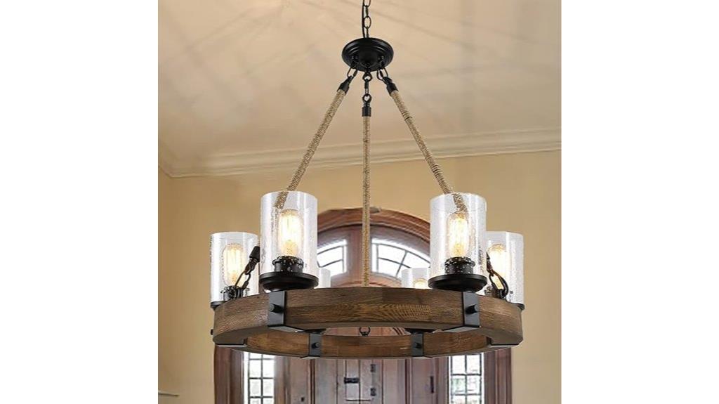 rustic wagon wheel chandelier