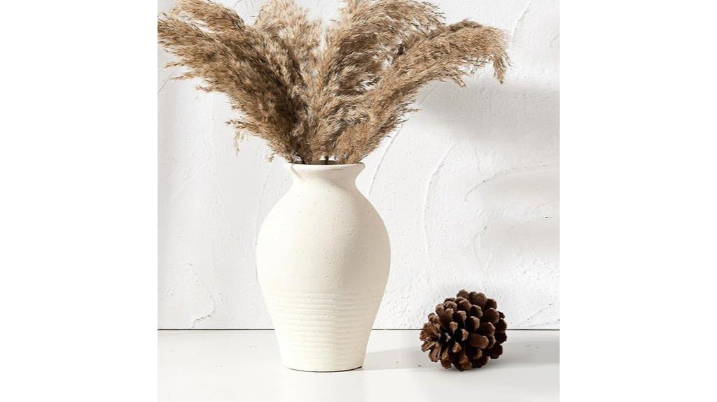 rustic whitewashed terracotta vase