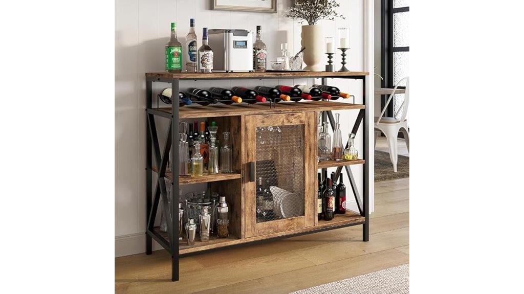 rustic wine storage cart