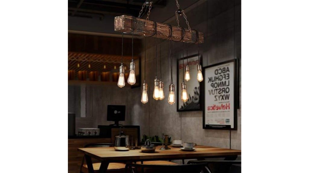 rustic wooden pendant light
