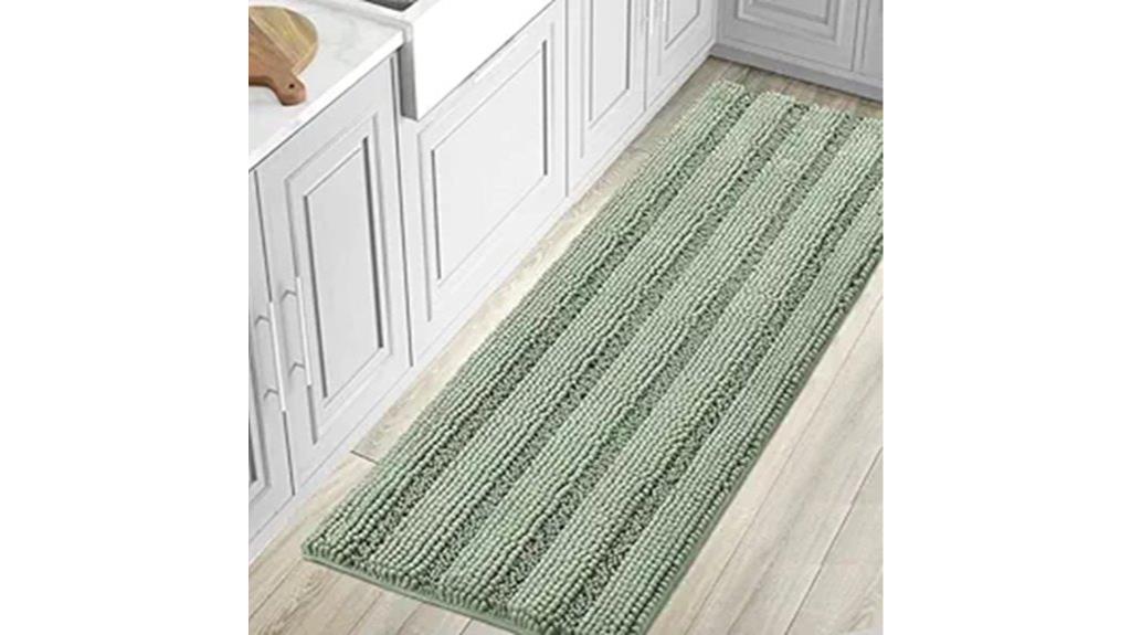 sage non slip bathroom rug