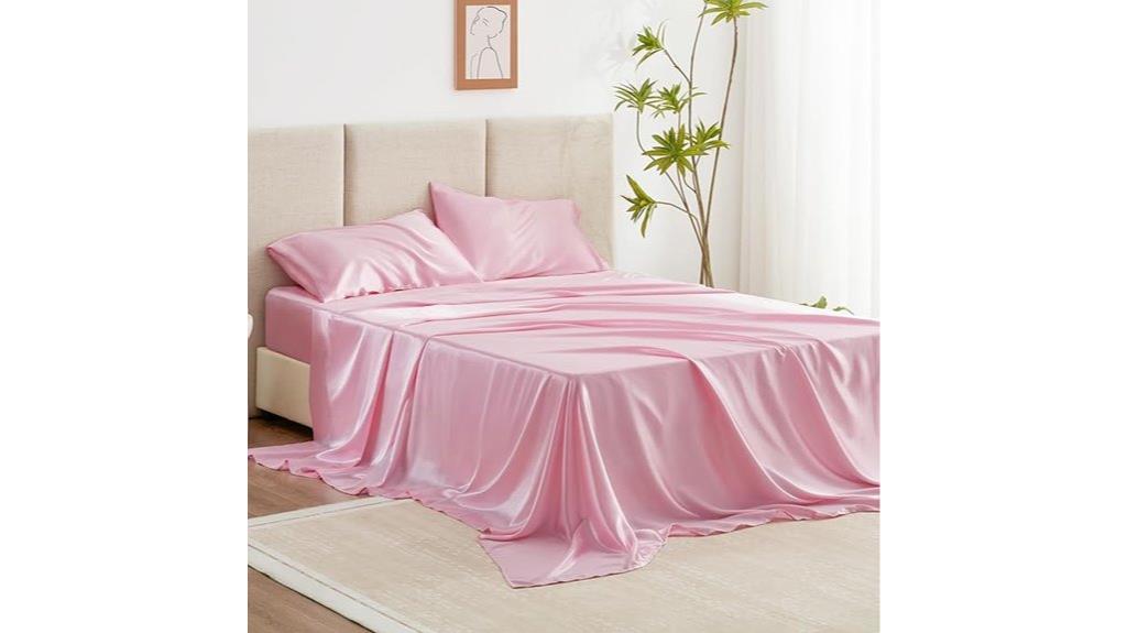 satin queen sheets set