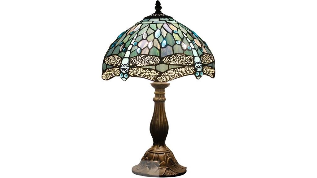 sea blue stained glass lamp