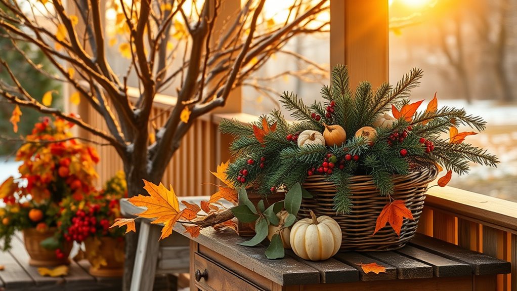 seasonal greenery and natural textures