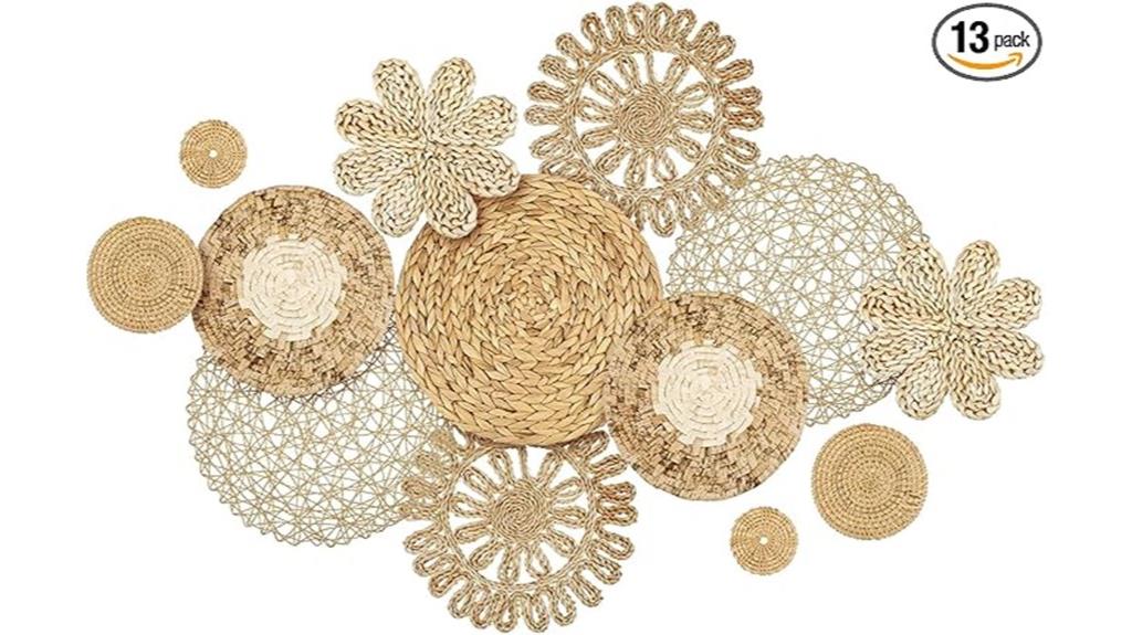 set of 13 boho baskets