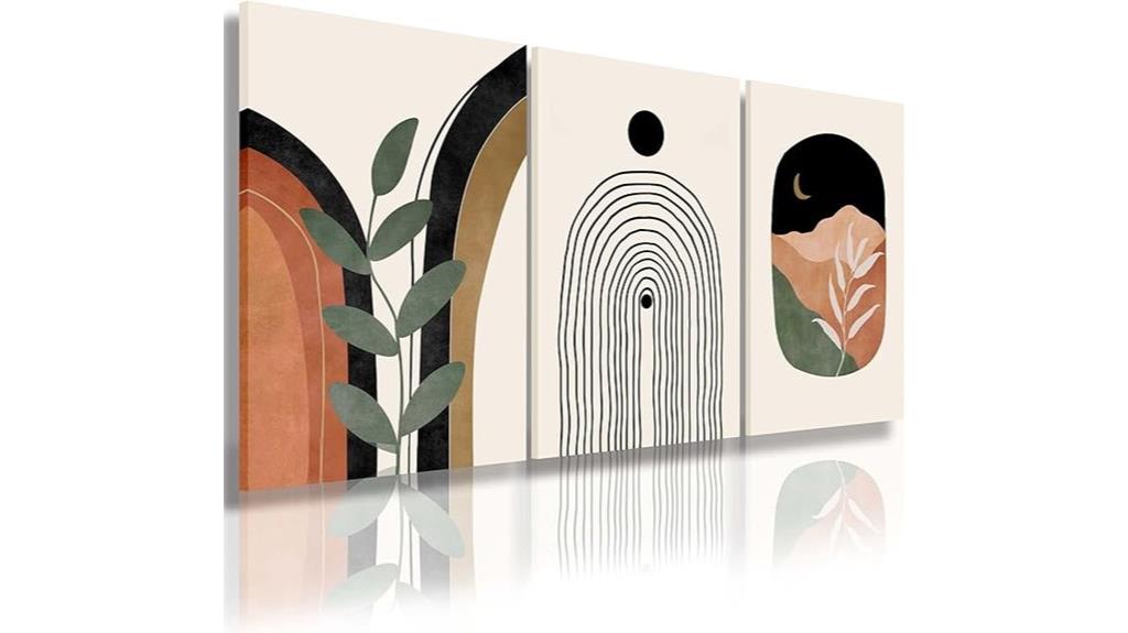 set of 3 boho wall art