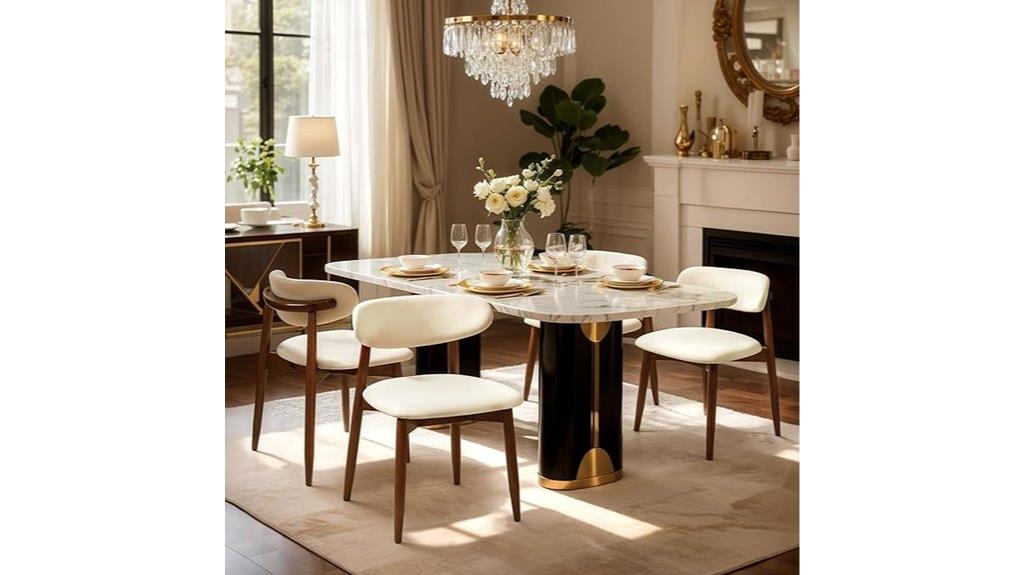 set of 4 dining chairs