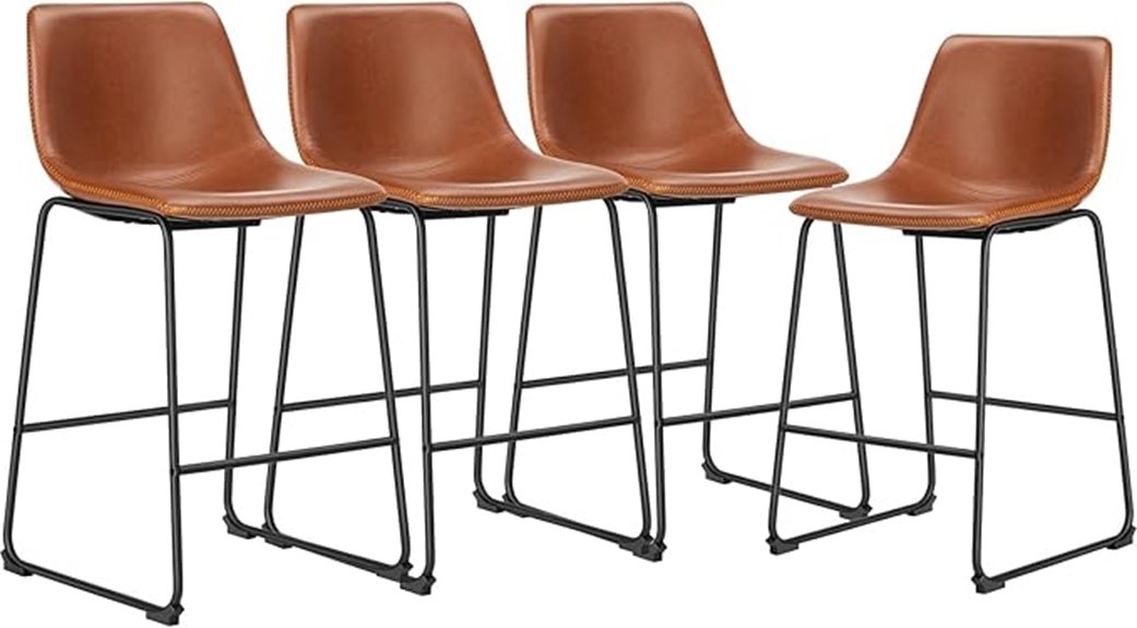 set of four counter stools