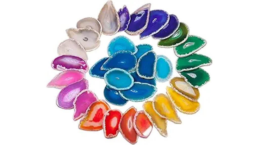 set of ten agate slices