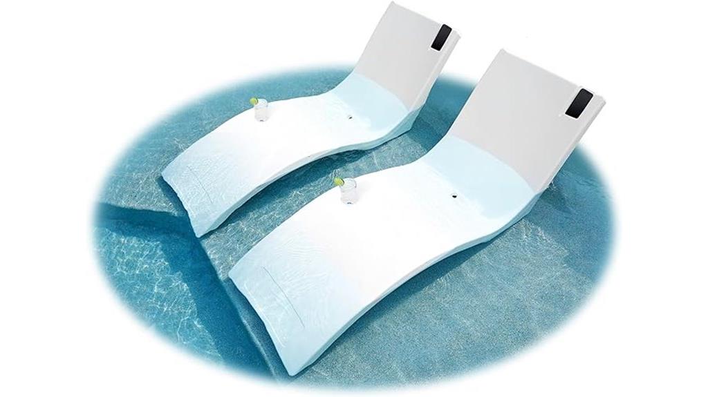 set of two pool loungers