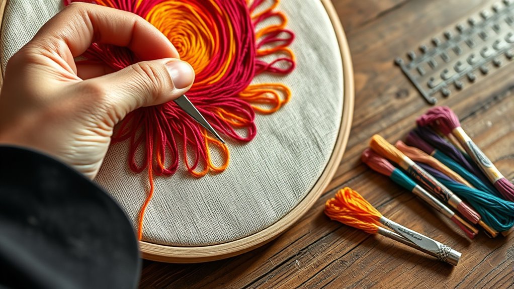 set up punch needle correctly