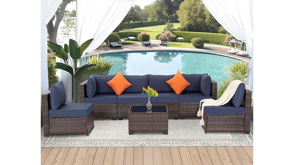 seven piece patio set