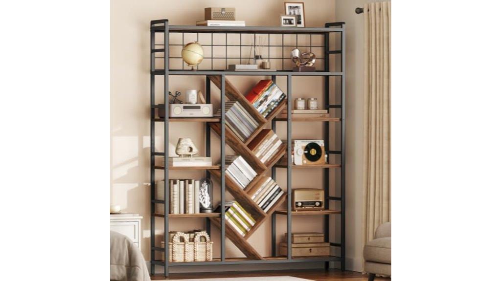seven tier metal bookshelf